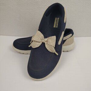 Skechers On the GO Flex Coral Coast Boat Shoes Womens 10 Loafer Slip On